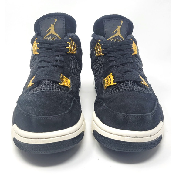 Jordan 4 Retro Royalty Men's Size 11 Black Gold Sneakers 308497-032 - Picture 6 of 11